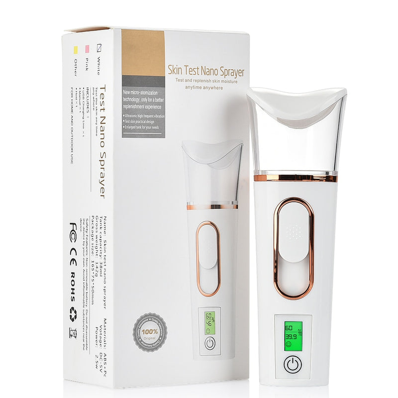 Nano Mist Sprayer Facial Hidratante Belleza Vaporizador Instrumento Carga USB Dispositivo de atomización facial portátil Herramienta de belleza