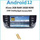 4G SIM Wireless Carplay Android 12.0 For Fiat Linea Punto EVO 2012-2015 Auto Radio Head Unit GPS Navigation Multimedia Player