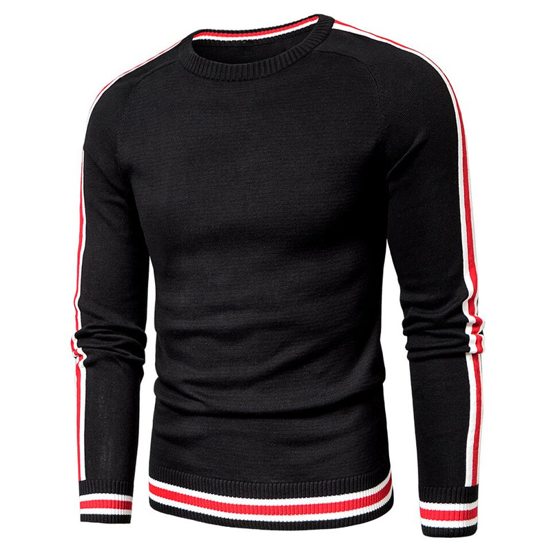 Luulla Men 2022 Autumn Casual Knitted 100% Cotton Striped Sweaters Pullover Men Winter New Fashion Classic O-Neck Sweaters Men