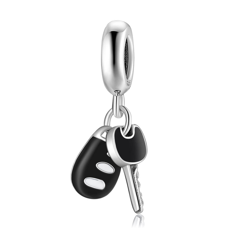 Hot sale Car Keys Sterling Silver 925 Charms Pendant beads Fit JIUHAO bracelets for DIY jewelry making