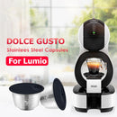 Stainless Steel Coffee Capsule Pods For Nescafe Dolce Gusto Lumio Refillable Dolci Gusto Reusable Coffee Filters Ground Tamper