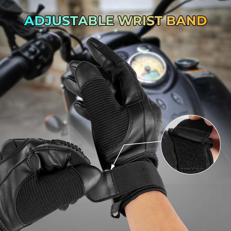 Touch Screen PU Leather Motorcycle Gloves Motocross Protective Gear Motorbike Moto Bike Racing BMX Full Finger Glove Men Women