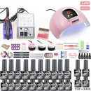 Gel Nail Polish Set 20000-35000RPM Nail Drill Machine Kit With UV LED Lamp Manicure Tools Kit Nail Art Set UV Builder Nail Gel
