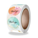 500pcs Round Labels Kraft Paper Thank You Sticker Dragees Candy Bag Flower Gift Box Cake Boxes and Packaging Wedding Stickers