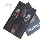 Genuine Leather Men's Suspenders  3/6 Clips Braces Suspensor Adjustable Belt Strap Bretelles Vintage Male Garter For Shirt