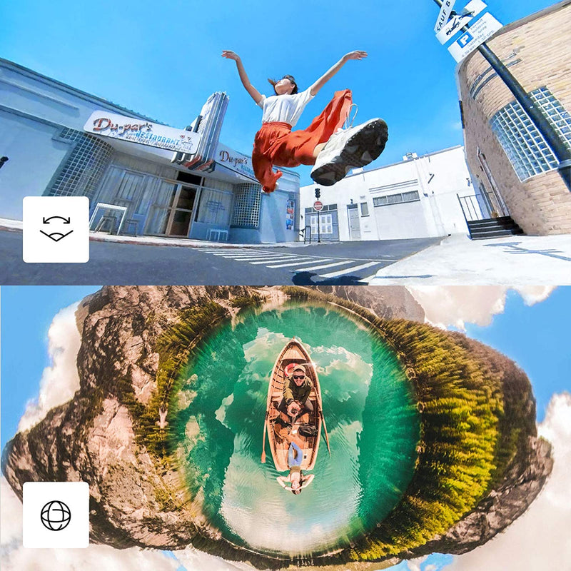 Estabilización de cámara de acción a prueba de agua Insta360 ONE X2, pantalla táctil, edición de IA, transmisión en vivo