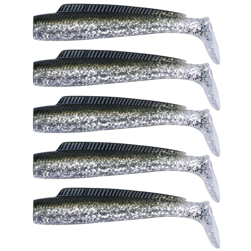 Goture 5 unids/lote señuelo de Pesca Swimbait Jig Head cola de goma Artificial señuelo suave Searchbait 21g 28g cebo de silicona 2022 Pesca