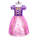 Girls Rapunzel Dress Kids Summer Tangled Fancy Princess Costume Children Disguise Birthday Carnival Halloween Party Clothes 2-8T