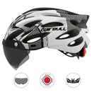 Ultraleichter Fahrradschutzhelm Outdoor Motorrad Fahrrad Rücklicht Helm Abnehmbares Visier Mountain Road Bike Helm