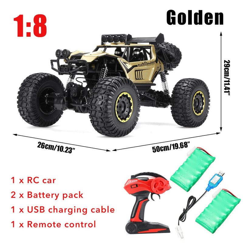 1:8 50cm RC Car 2.4G Radio Control 4WD Off-road Electric Vehicle Monster Buggy Remote Control Car Gift Toys For Children Boys