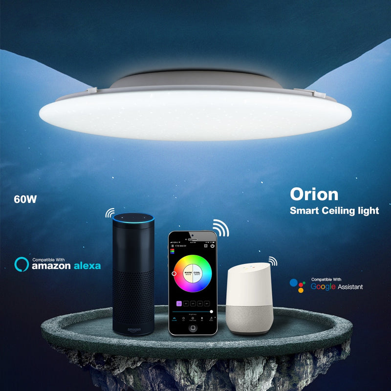 OFFDARKS Modern LED Smart Ceiling Light WiFi / APP Intelligent Control Ceiling lamp RGB Dimming 36W / 48W / 60W / 72W