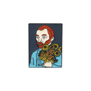 Painter Van Gogh Self Portrait Brooch Sunflower VINCENT Enamel Pin Jeans Backpack Art Lovers Friends Gifts