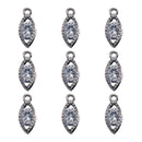 80-160 Uds Zirconia cúbica diamantes de imitación dijes colgantes gota corazón dijes de cristal para joyería DIY pendientes collar fabricación de pulseras