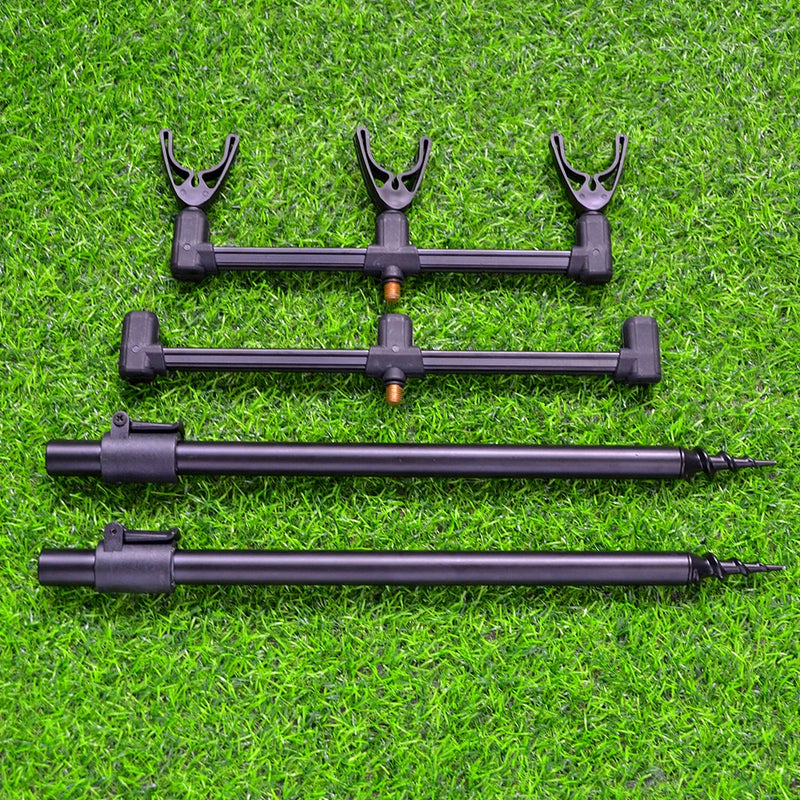 Carp Fishing Rod Pod Set 2pcs Bank Sticks and 2pcs Buzz Bars for Carp Coarse Fishing Tackle