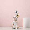 Moderne Mode-Ballon-Mädchen-Figuren, süße rosa Mädchen für Raumdekoration, schickes unverwechselbares Geburtstagsgeschenk für Mädchen, Inneneinrichtung