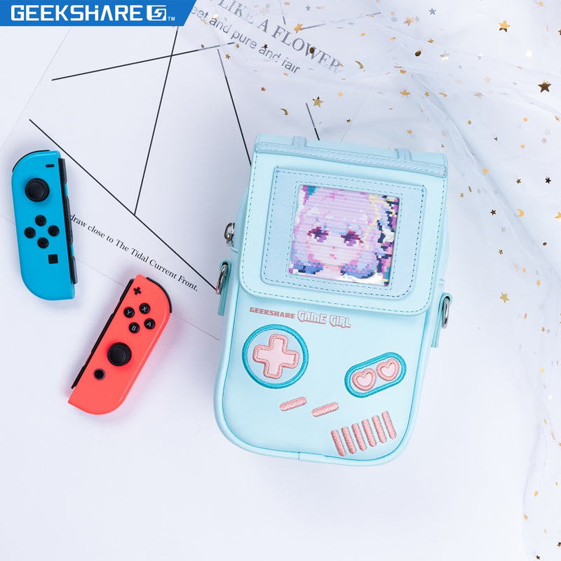 GeekShare Game Girl Bag For Women Kawaii Light Blue One Shoulder Bags Girl 2022 New Fashion Messenger Bag Super Cute With Strap