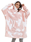 Sudaderas con capucha de gran tamaño para mujer, sudaderas con capucha de invierno, manta de TV gigante de lana con mangas, jersey de gran tamaño, sudaderas con capucha para mujer