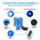 WEST BIKING 140dB Bike Bell 4 Lamp Cycling Light 1200mAh Electric Horn Waterproof USB Charging Doorbell Loud Alarm Bicycle Bell