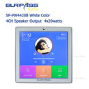 Smart Home Audio 2/4 Channel Wireless Bluetooth Mini Amplifier 4&#39;&#39; Touch Screen FM Radio AUX TF Card Function In Wall Amplifier