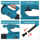 Soplador de aire inalámbrico industrial de 6 velocidades, soplador de nieve, colector de hojas de polvo, barredora de limpieza, herramienta eléctrica de jardín para batería Makita de 18V