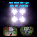 WEST BIKING 140dB Bike Bell 4 Lamp Cycling Light 1200mAh Electric Horn Waterproof USB Charging Doorbell Loud Alarm Bicycle Bell