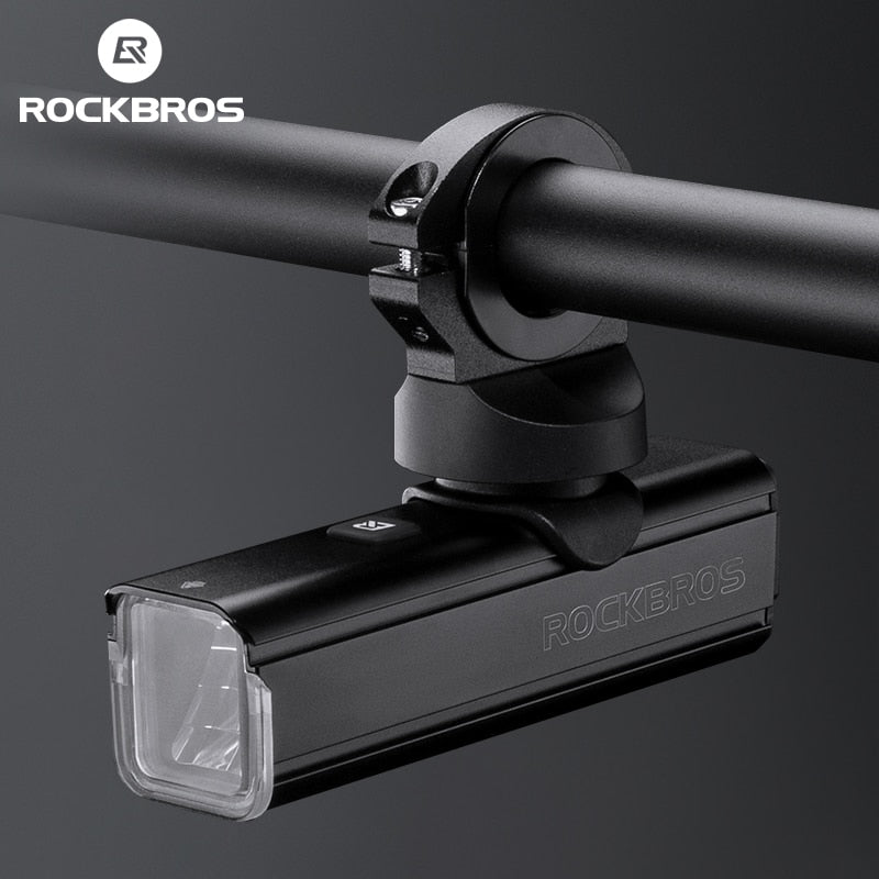 ROCKBROS 400-1000LM Bike Light Bicycle Headlight With Mount Holder IPX3 USB Rechargeable Bike Flashlight Combo Out Front Holder