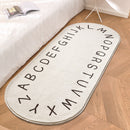 Alfombra larga suave geométrica moderna para dormitorio, mesita de noche, Tatami antideslizante, alfombrilla de Cachemira para el hogar, sala de estar, alfombras