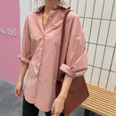 Spring Autumn Women Shirts Cotton White Blouse Femme Long Sleeve Loose Oversized Blouses Female Tops Casual Blusas 11456