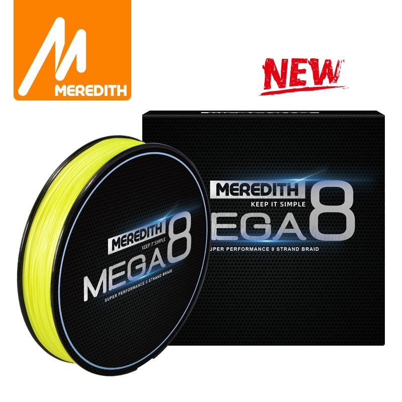 MEREDITH Brand MEGA 8X Fishing Line 300M 8 Strands Braided Fishing Line Multifilament PE Line for Carp Fishing Wire