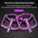 ROCKBROS MTB ciclismo ultraligero Pedal bicicleta sellado DU rodamiento pedales aleación de aluminio CRMO antideslizante Cleat Bike parte pedales