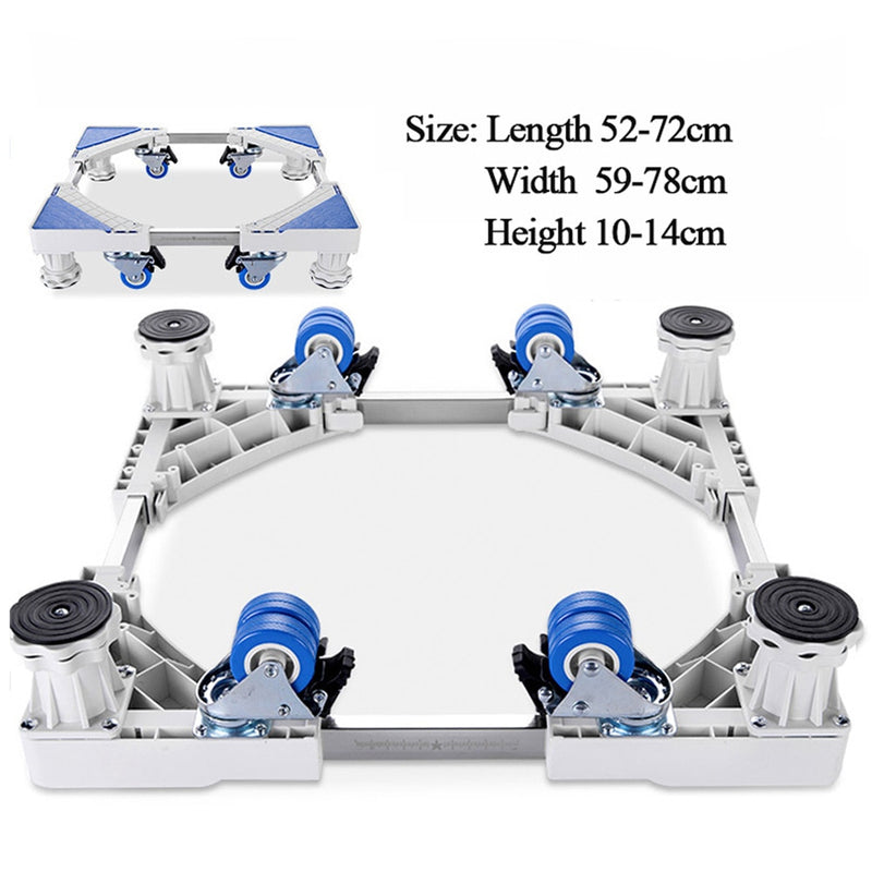 LVDIBAO Washing Machine Stand Multi-functional Movable Adjustable Base Mobile Roller for Washing Machine Dryer and Refrigerator