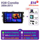 Vtopek 9&quot; 4G Carplay 2din Android 11 Car Radio Multimedia Players GPS Navigation For Toyota Corolla E140/150 2006-2013 Head Unit
