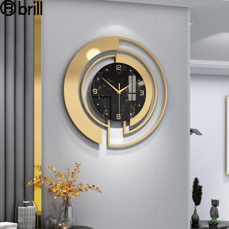 Modern Light Luxury Wall Clock Home Living Room Fashion Decoration Clock Simple Creative Art Clocks Wall Home Decor Reloj Pared