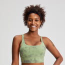 Nepoagym MAGIC Tie Dye Cross Back Sports Bra Medium Support Workout Bra Naked Feel Gym Bra