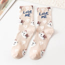 New Animal Print Kawaii Cute Socks korean Style Women Cartoon Cat Panda Cotton Woman Girls calcetines meias mulher skarpety sox