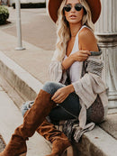 Fitshinling Bohemian Fringe Cardigan Women Clothes Patchwork Slim Long Coat Female Winter Vintage Knitwear Sweaters Cardigans