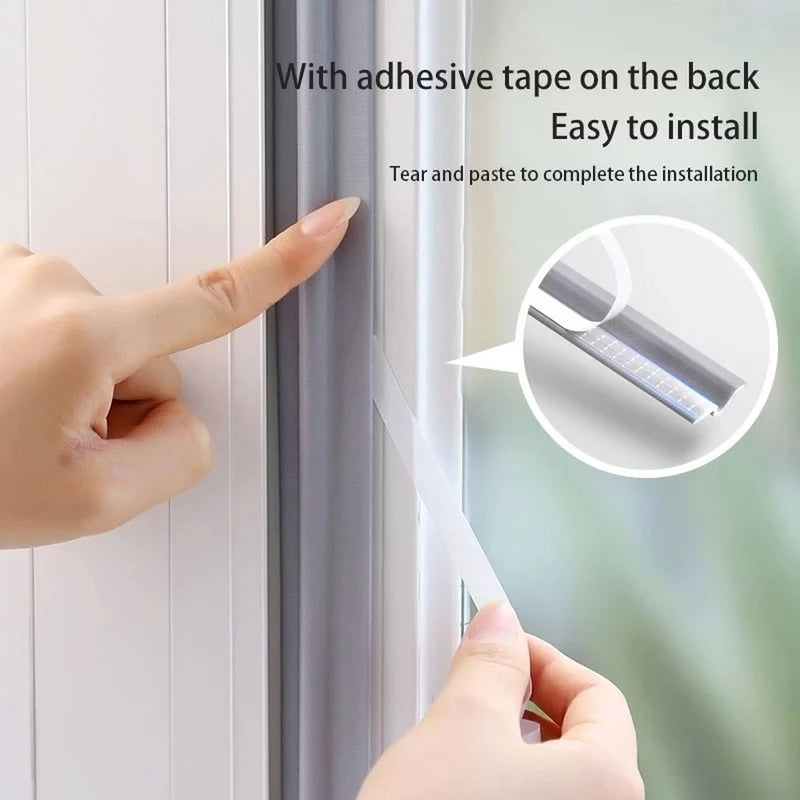 4M-40M Window Sealing Strip Acoustic Foam White for Sliding Door Windows Windproof Soundproof Cotton Seal Door Gap Sound Foam