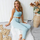 2 Pieces Seamless Fitness Women Yoga Suit Gym Push Up Clothes Workout Sport Set Padded Sports Bra High Waist Legging Sportswear