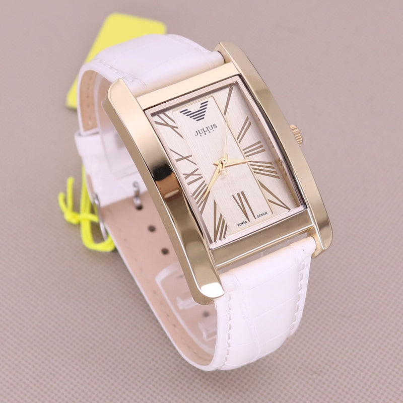 Classic Women&#39;s Men Watch Japan Quartz Hour Fine Fashion Bracelet Luxury Brand Leather Clock Girl&#39;s Birthday Gift Julius No Box