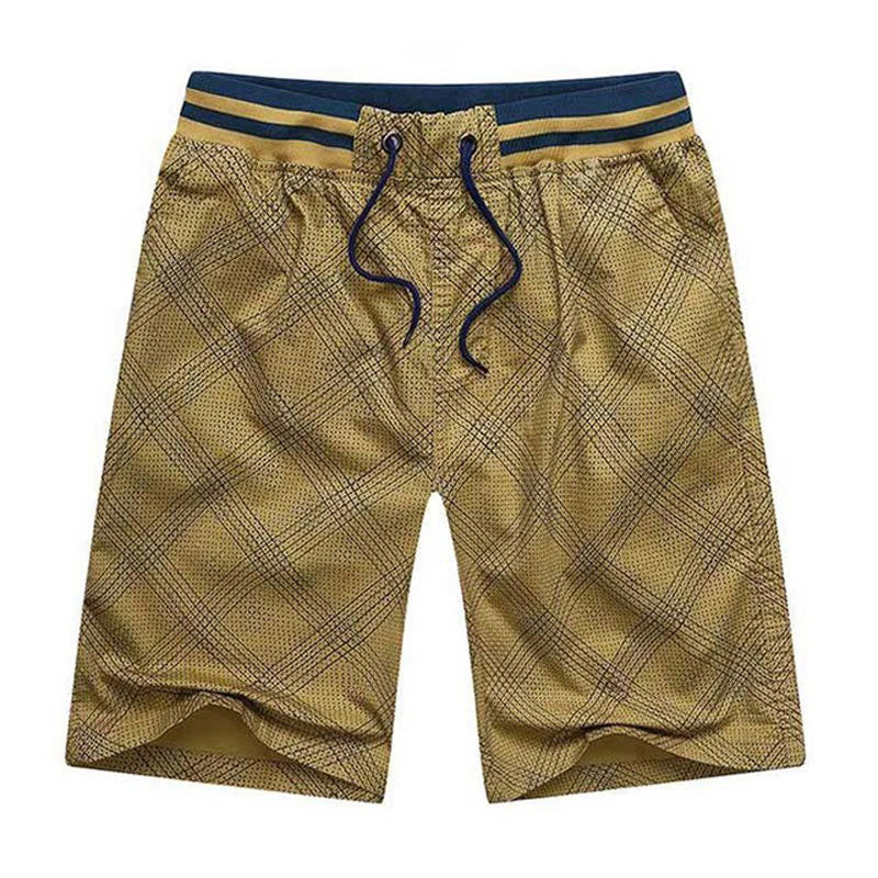 Bermudas para hombre caliente 2022 verano cintura elástica para hombre pantalones cortos a cuadros diseño clásico pantalones de algodón Casual playa pantalones cortos talla grande 44