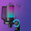 FIFINE USB Condenser Gaming Microphone, for PC PS4 PS5 MAC with Pop Filter Shock Mount&amp;Gain Control for Podcasts