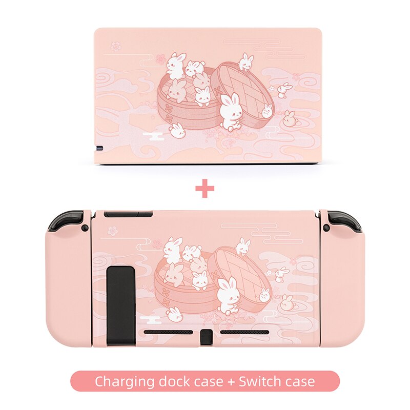 GeekShare Case For Nintendo Switch Charging Dock Kawaii Cotton Ice Cream Cat Full Cover NS Game Console Base Shell 2022 New Cute