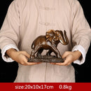 Feng Shui Elegant Elephant Resin Statue Lucky Wealth Figurine Crafts Ornaments Gift for Home Office Desktop Decoration