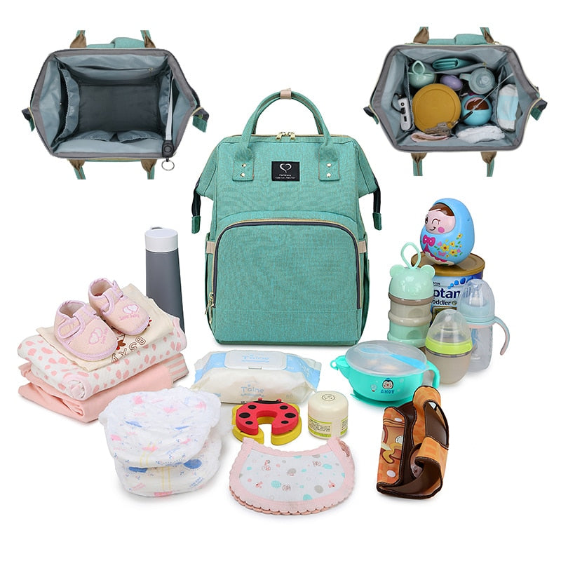 Bolsa de maternidad, mochila para pañales de bebé, bolsas para cochecito, USB de gran capacidad, bolsas de pañales impermeables, Kits, bolso de viaje para mamás, bolso de lactancia