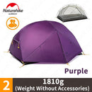 Naturehike Mongar 2-3 Person Camping Tent 15D Nylon Upgrade Double Layer Outdoor Tent Ultralight Waterproof Travel Hiking Tent