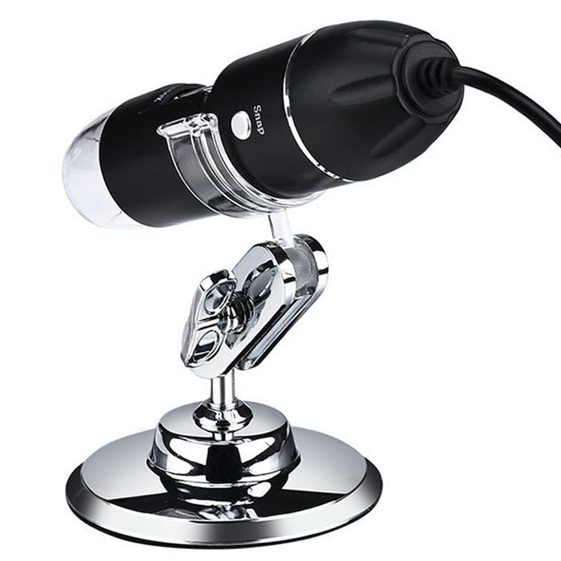 1 Pc Portable 1600X Zoom 8 LED USB Digital Electronic Microscope for Android Phone PC Repair Tablet Magnifier Ratio with Stand