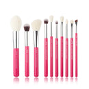 Jessup Makeup Brushes 10pcs Makeup Brush Natural-Synthetic Foundation Powder Concealer Definer Eyeshadow Eyeliner Eyebrow Brush