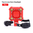 WEST BIKING 140dB Bike Bell 4 Lamp Cycling Light 1200mAh Electric Horn Waterproof USB Charging Doorbell Loud Alarm Bicycle Bell