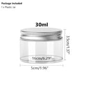 20pcs 30/50/60/80/100/120/150ml Empty Plastic Clear Cosmetic Jars Makeup Container Clear Jar Face Cream Sample Pot Container