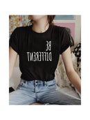 Be Different T-Shirts Lustiger Spruch T-Shirt Sommer Mode Hipster Slogan T-Shirts Damen Freizeit T-Shirts Camisetas Sommer Spruch Shirt